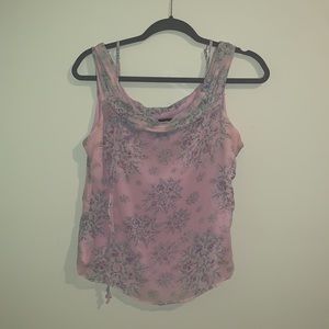 Vintage Y2K Silk Floral Blouse